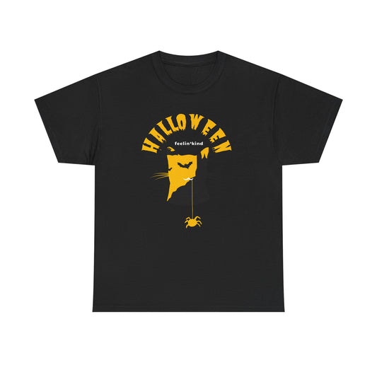 Halloween Cat Kids Tee – Spooky & Kind