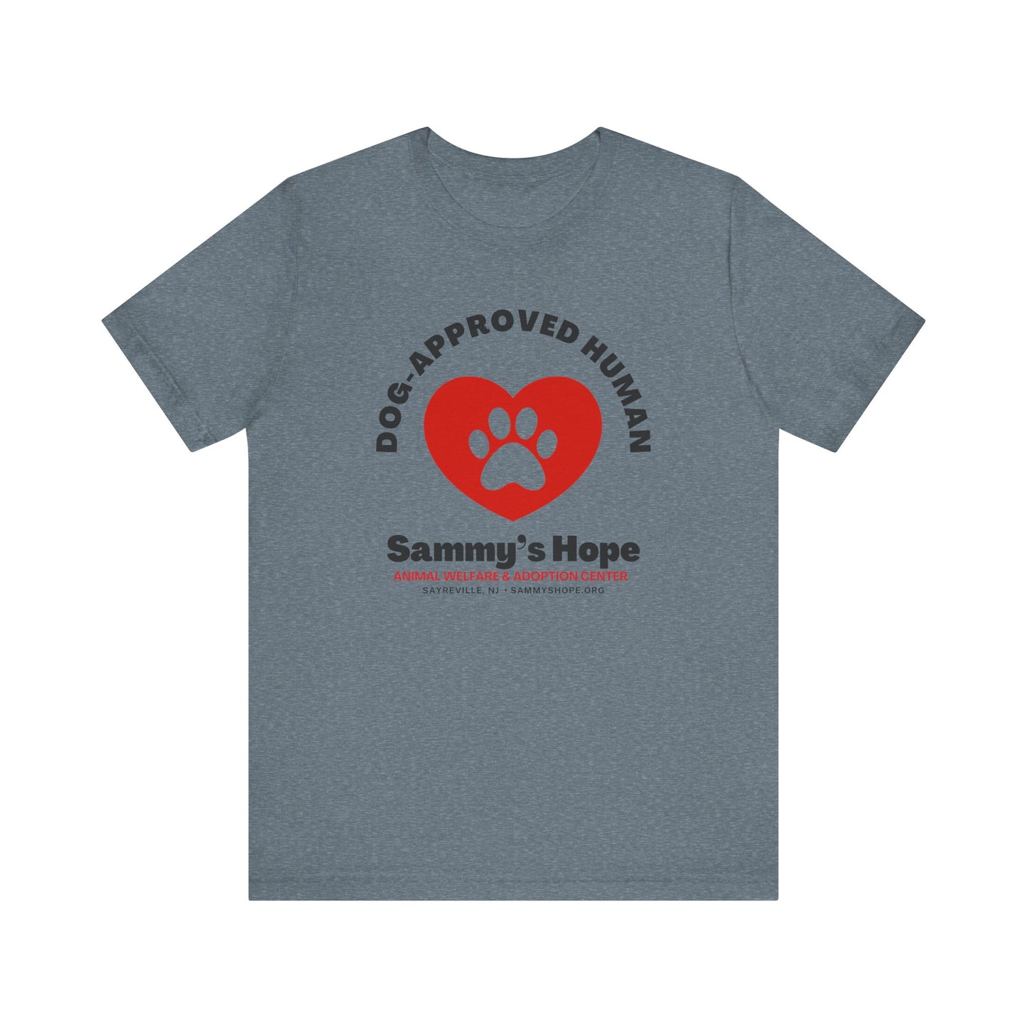 Dog-Approved Human Tee – Paw Heart Edition