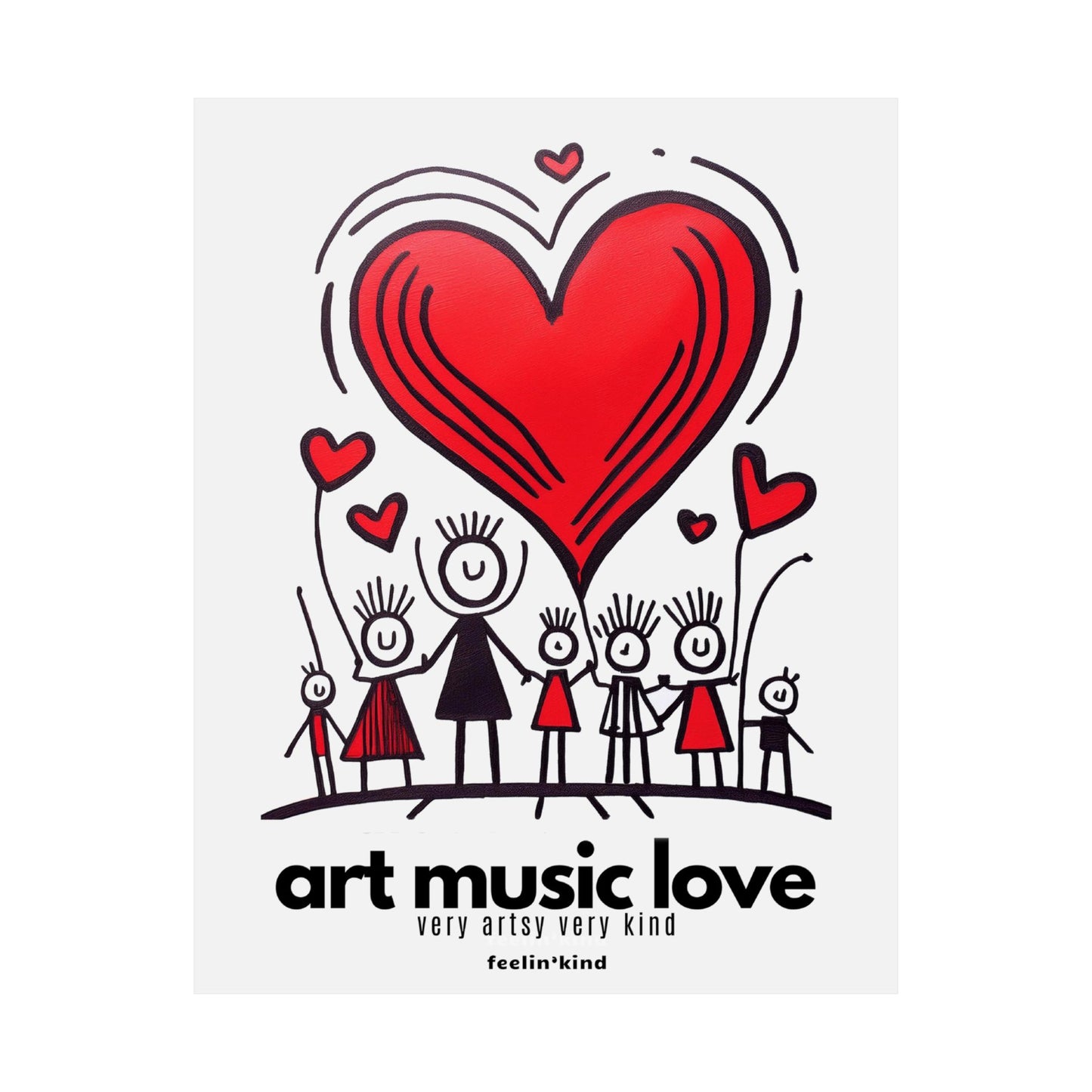 Art Music Love – Valenkind Family Poster