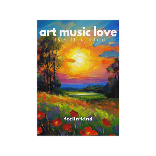 Art Music Love - Sunset Landscape Poster