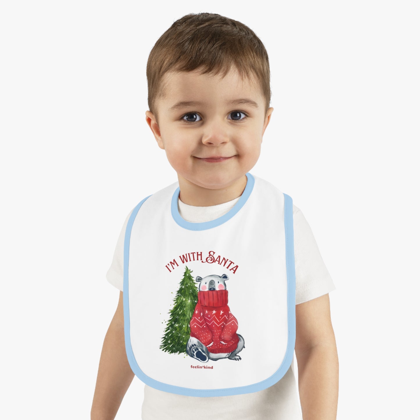 I’m With Santa Baby Bib