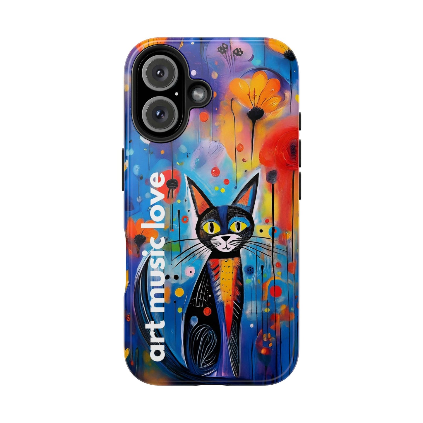 Art Music Love Phone Case – Vibrant Cat