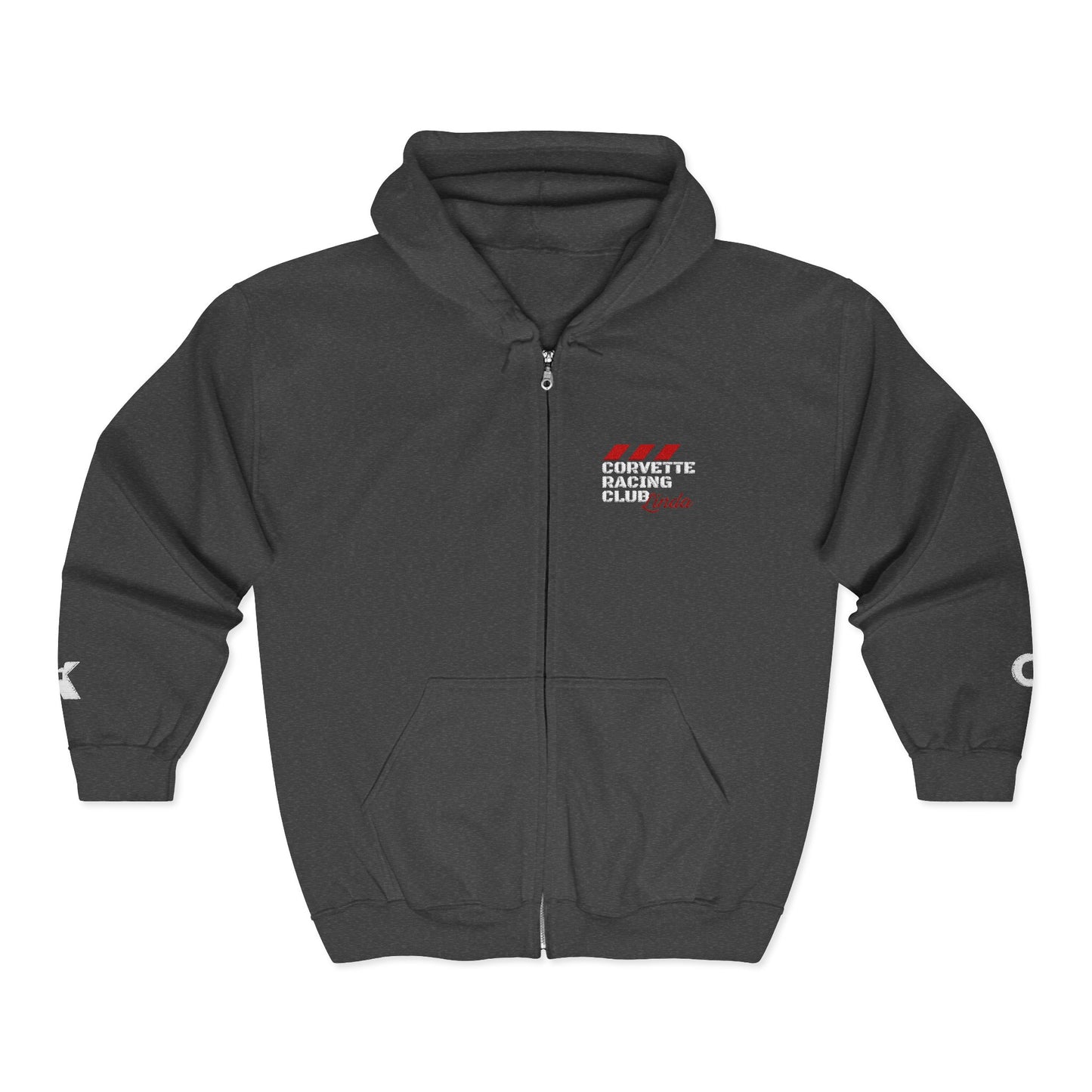 Corvette Racing Club Zip Hoodie – Embroidered by Feelin’Kind