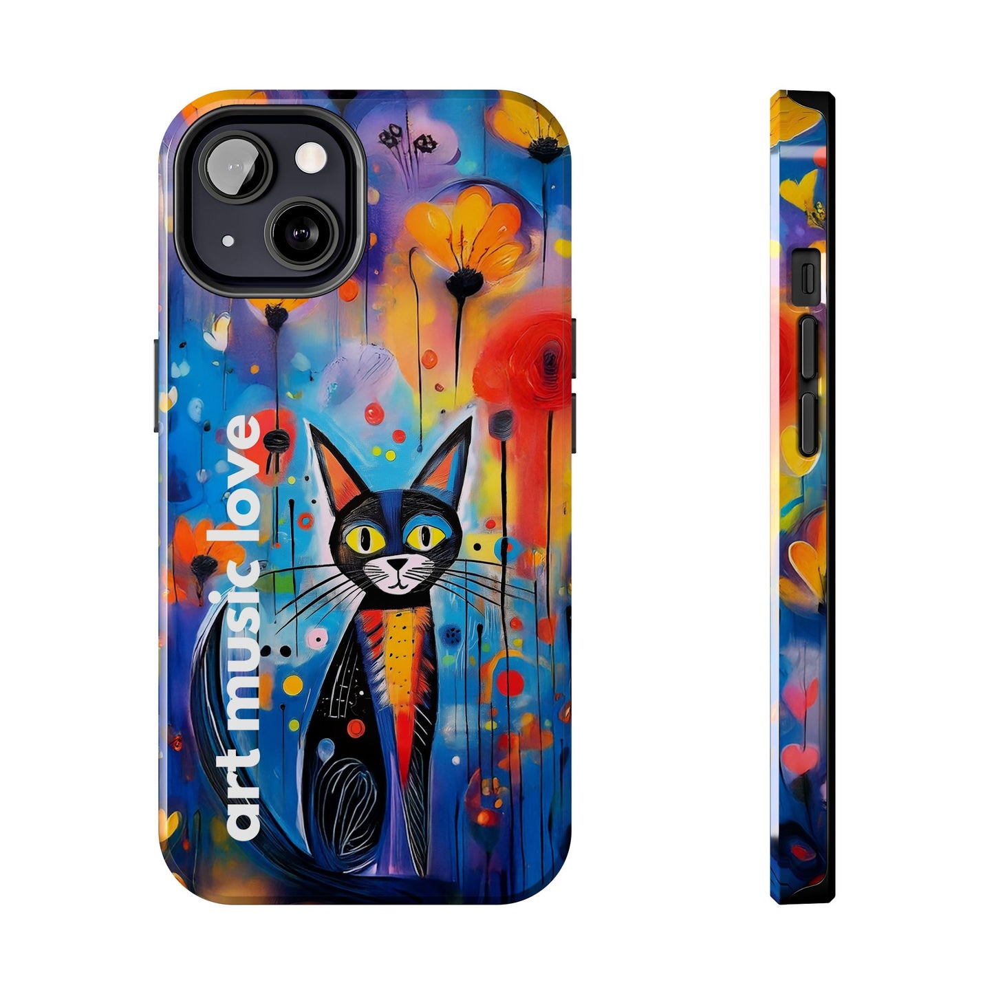 Art Music Love Phone Case – Vibrant Cat
