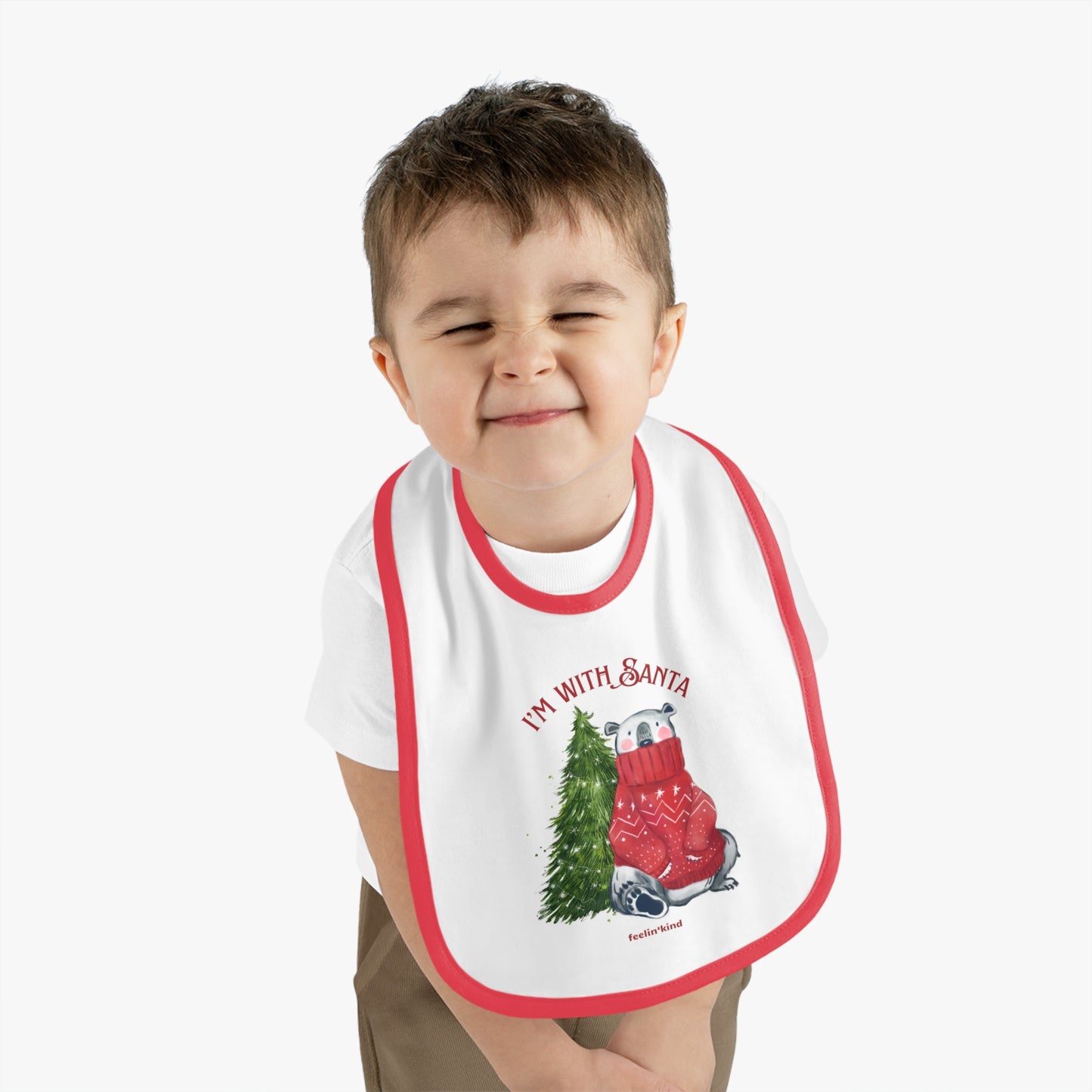 I’m With Santa Baby Bib