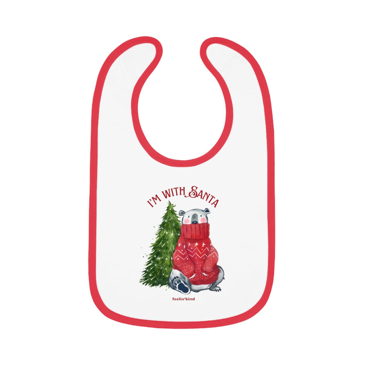 I’m With Santa Baby Bib