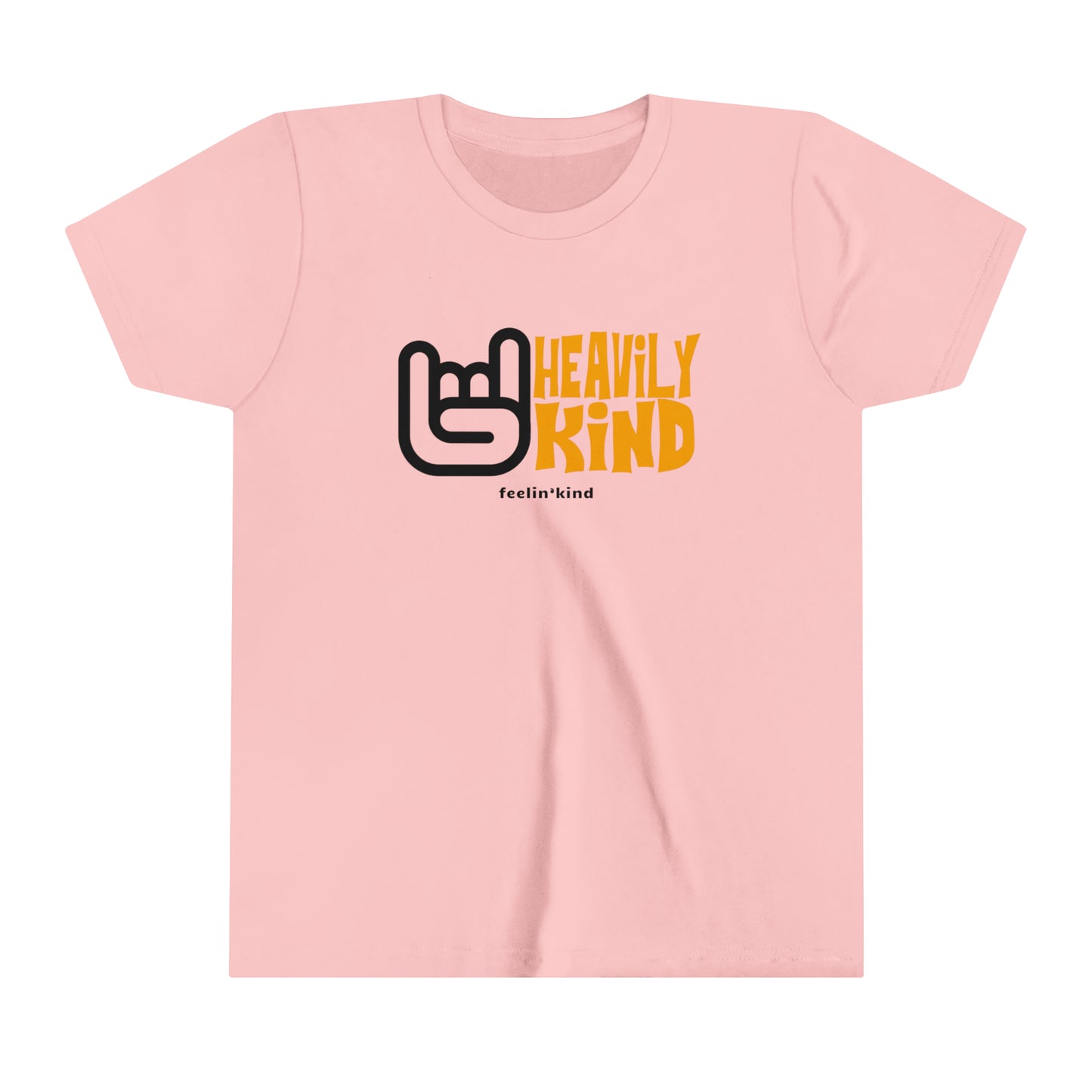 Feelin'Kind Heavily Kind design on a pink t-shirt