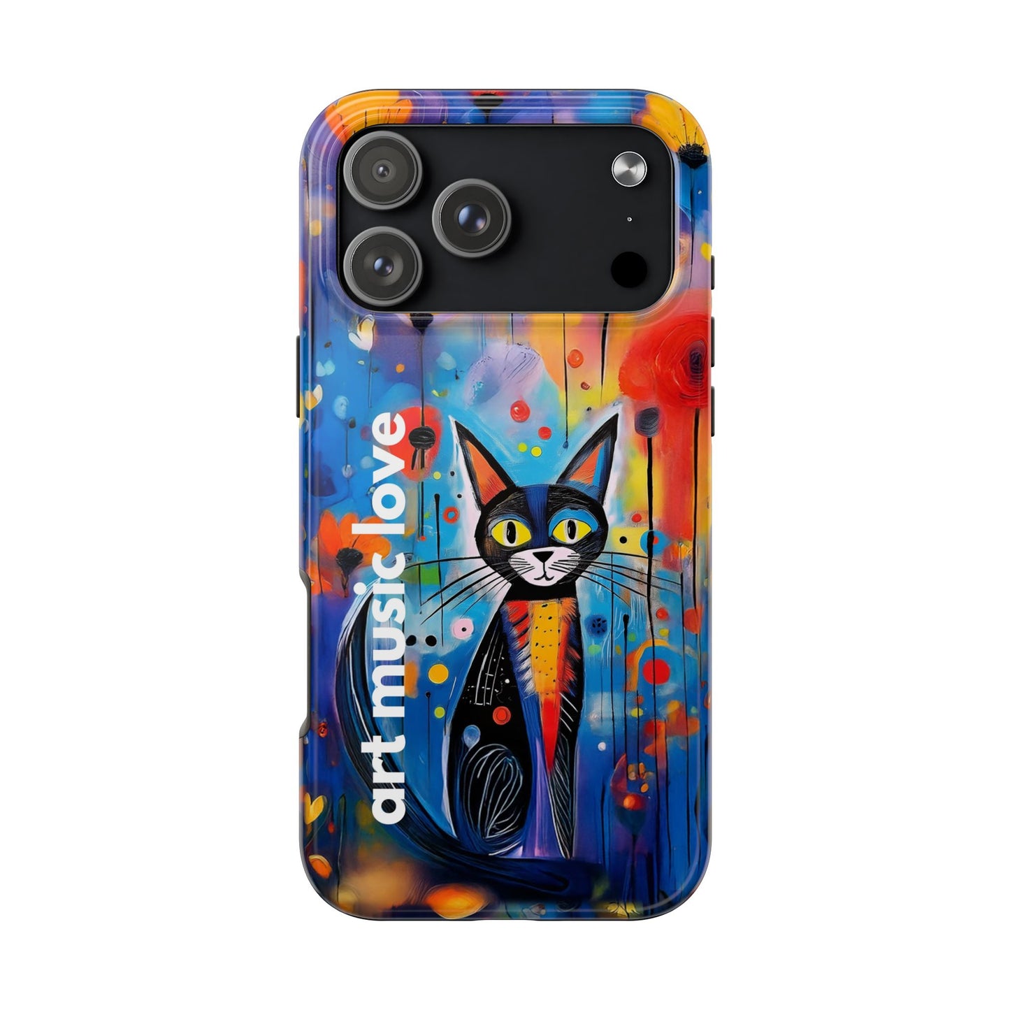 Art Music Love Phone Case – Vibrant Cat