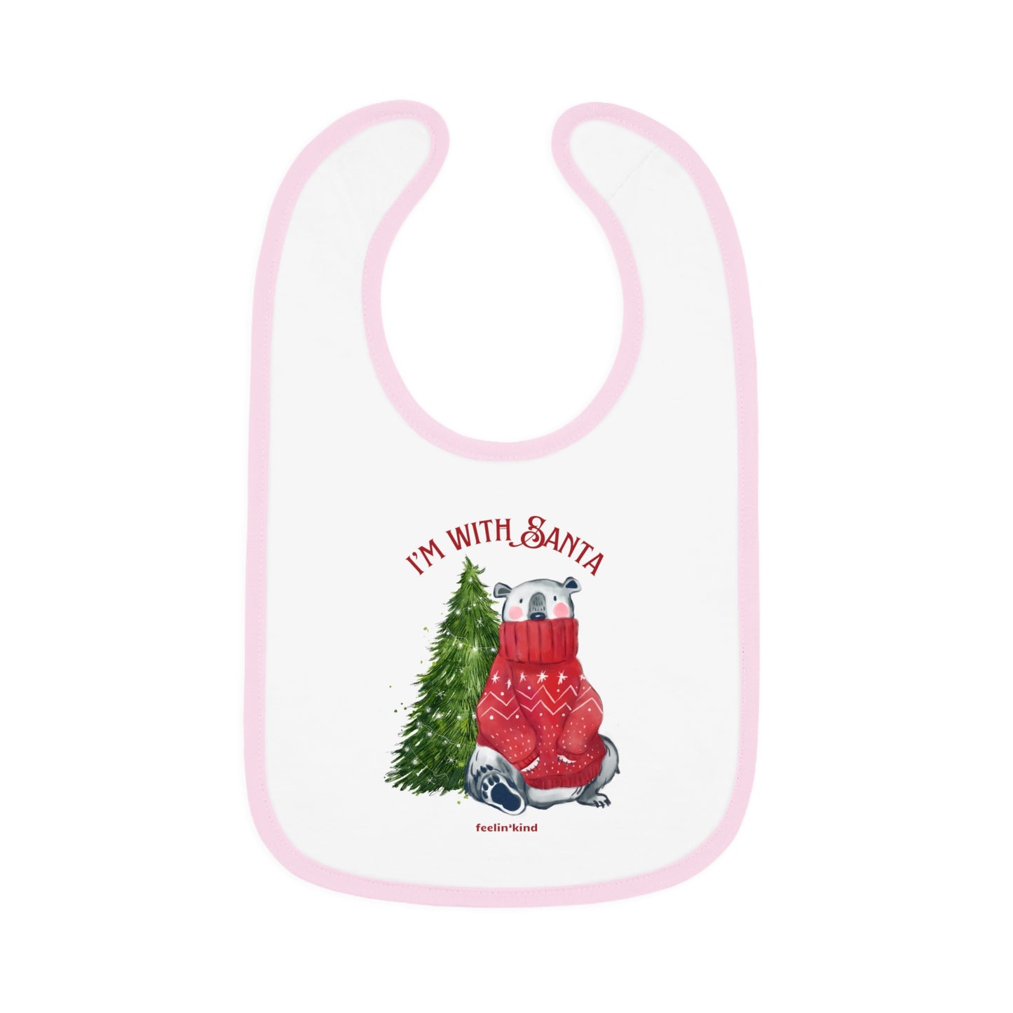 I’m With Santa Baby Bib