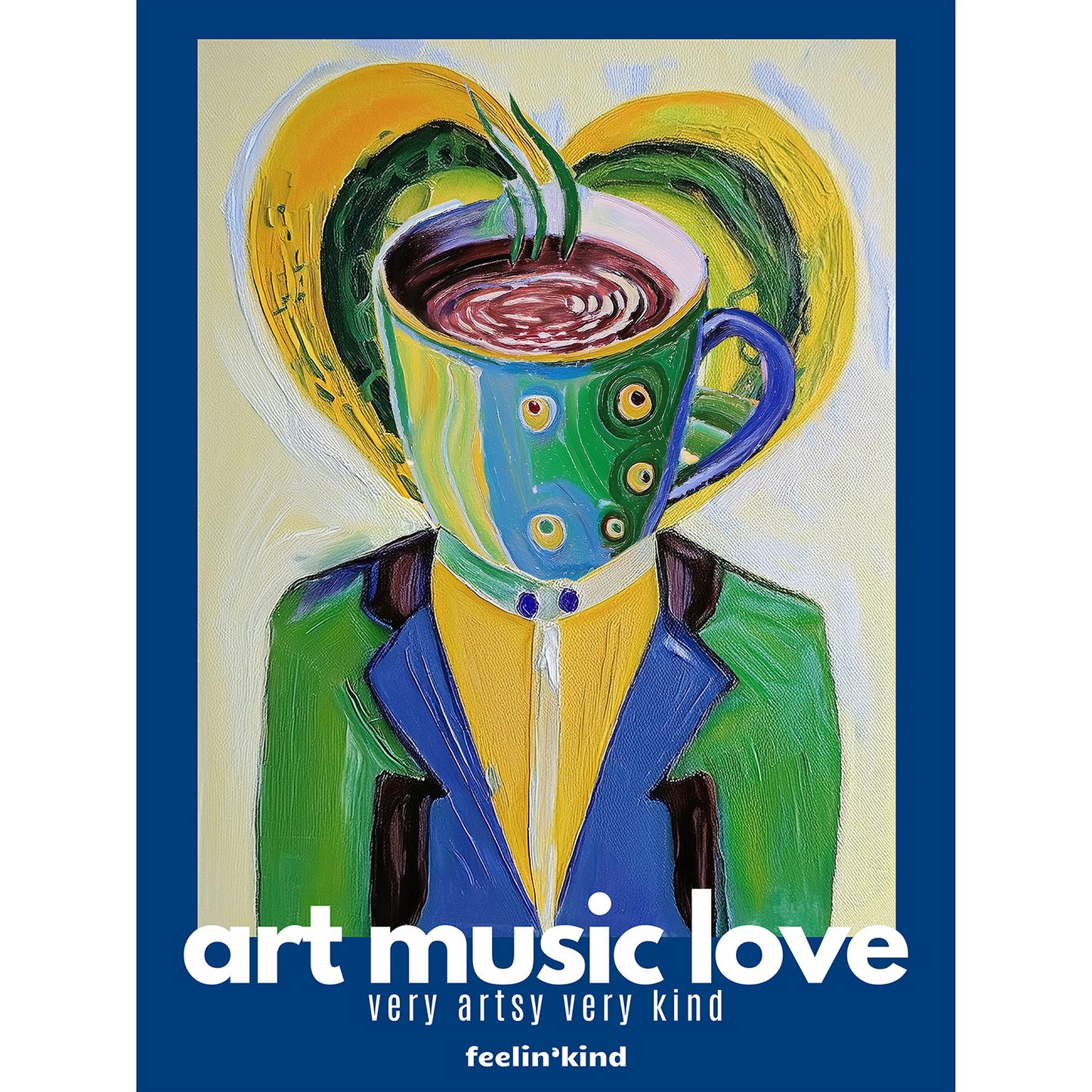 Art Music Love – Coffee Head Poster