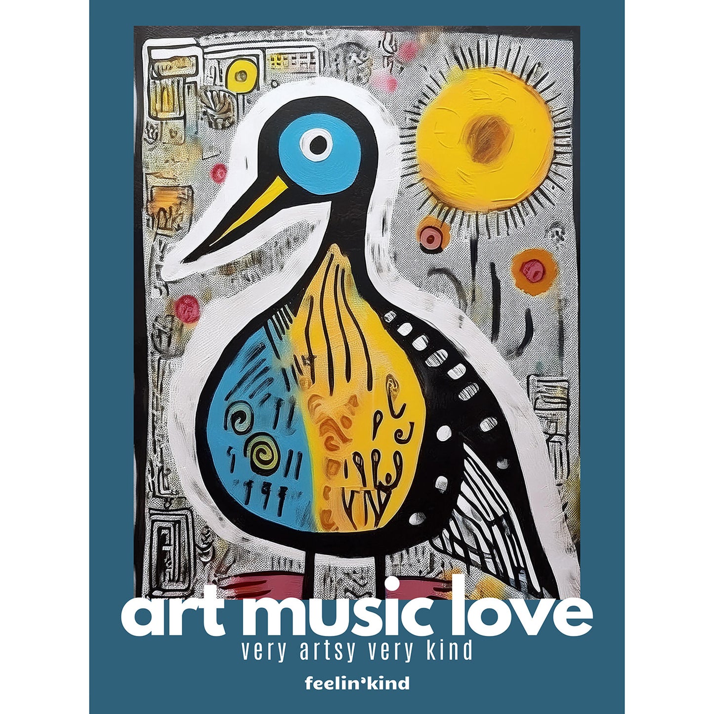 Art Music Love – Abstract Duck Symphony Poster
