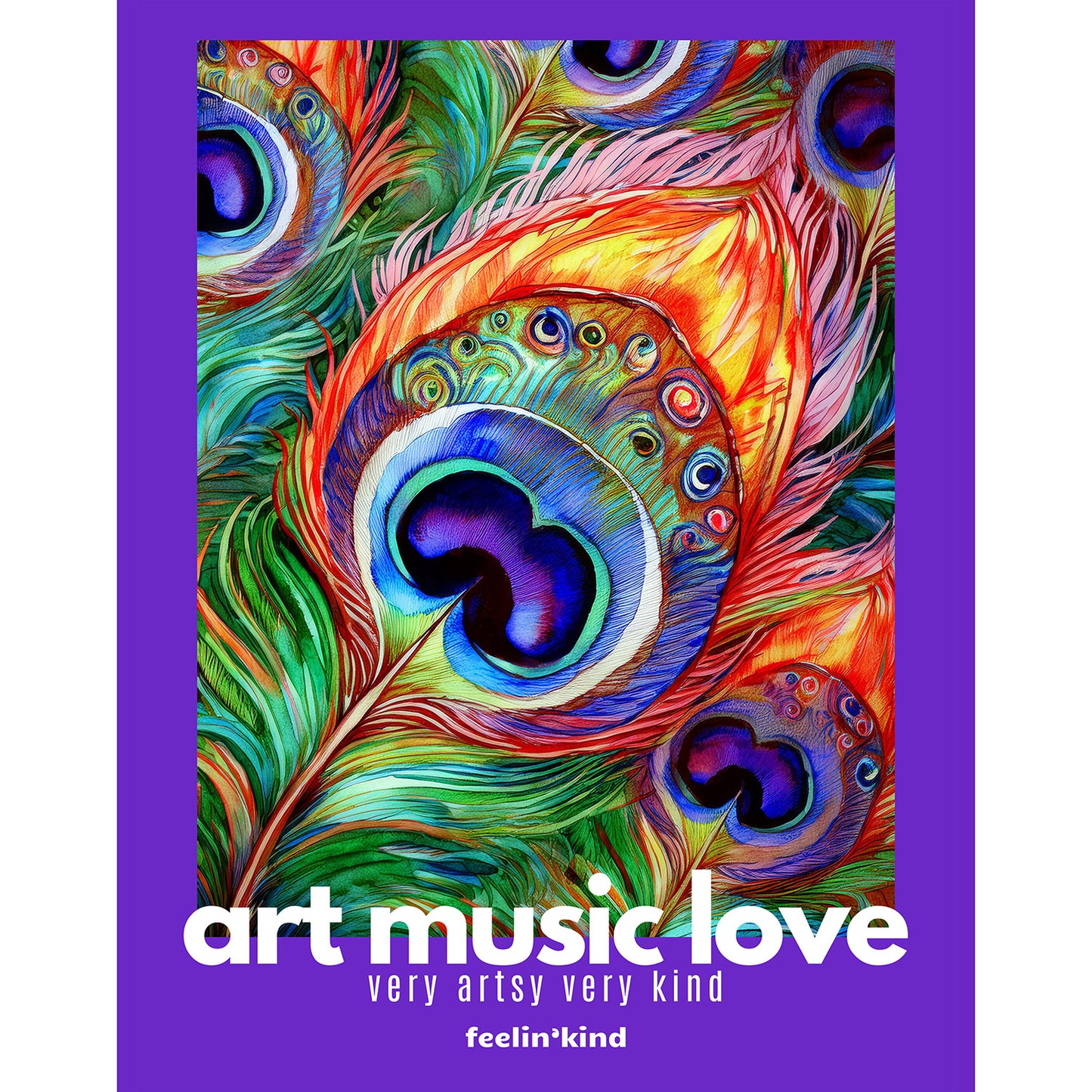 Art Music Love – Peacock Harmony Poster