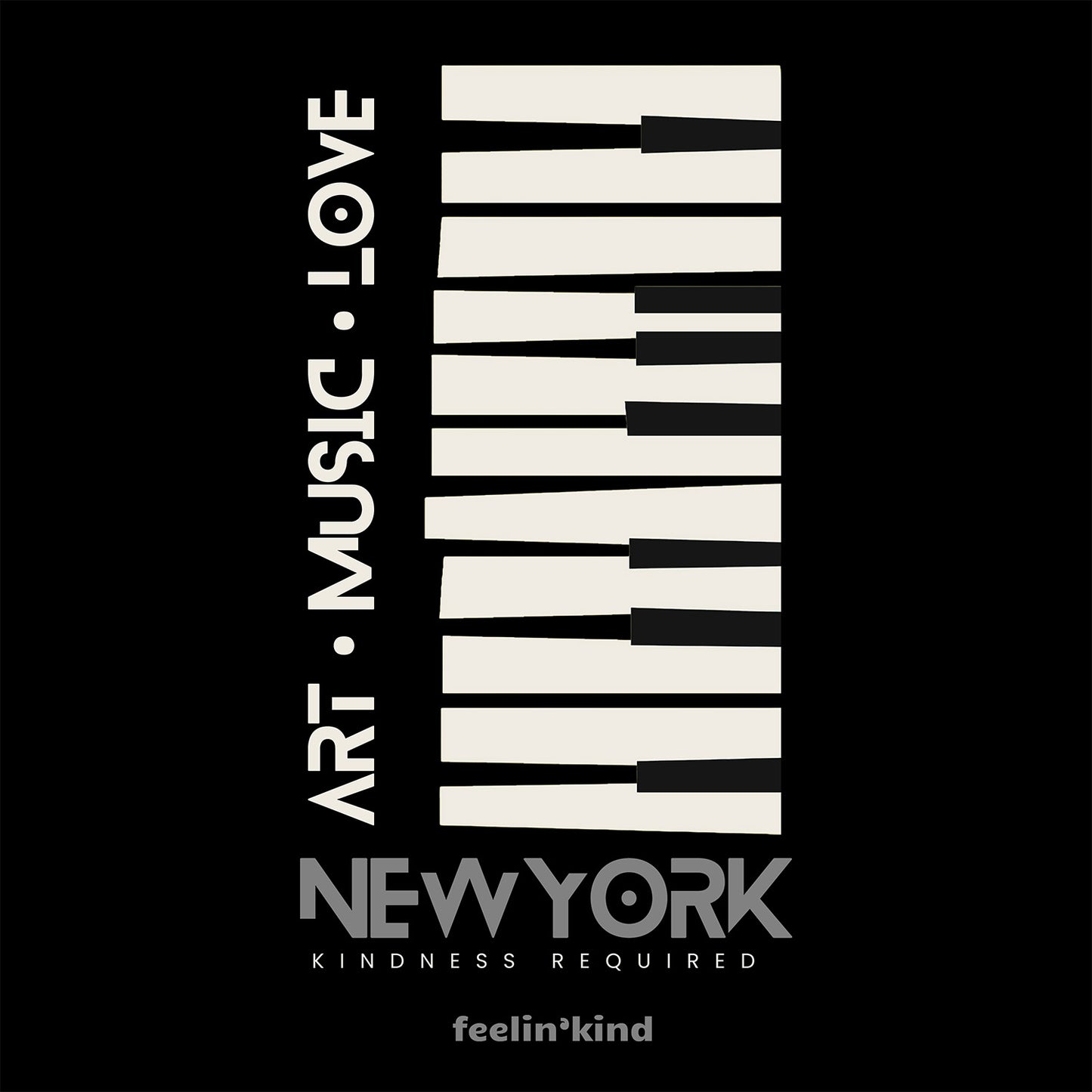 Art Music Love – New York Piano Keys T-Shirt