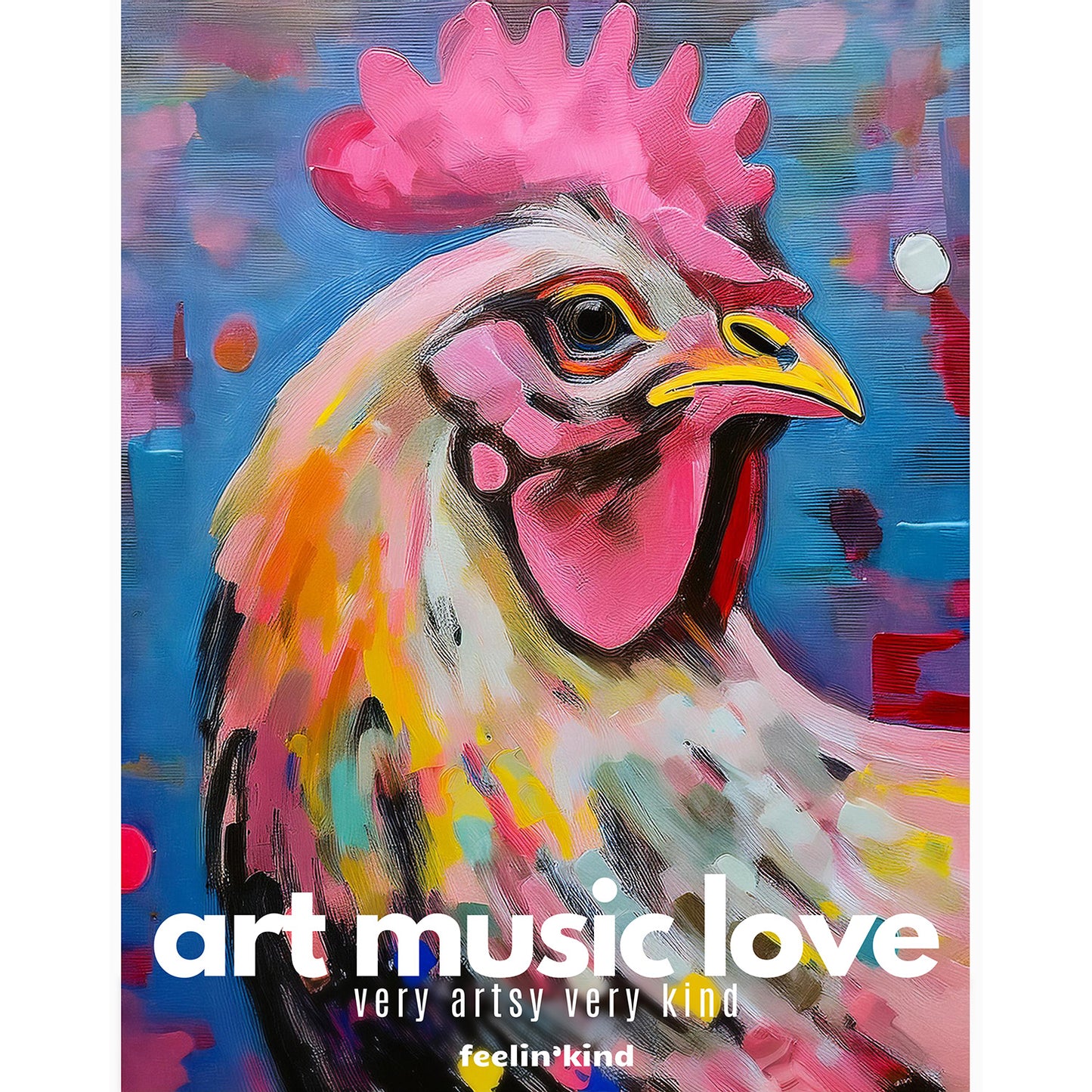 Art Music Love – Vibrant Rooster Poster
