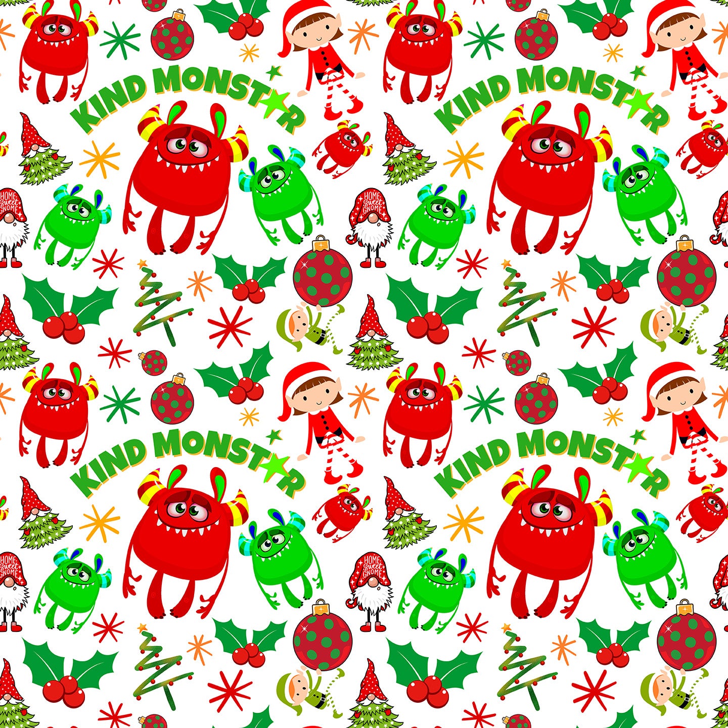 Kind Monstar Christmas Gift Wrap