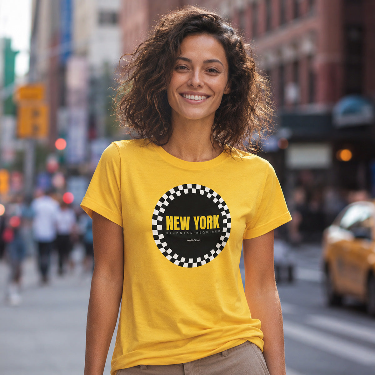 New York Checkered Women's Tee