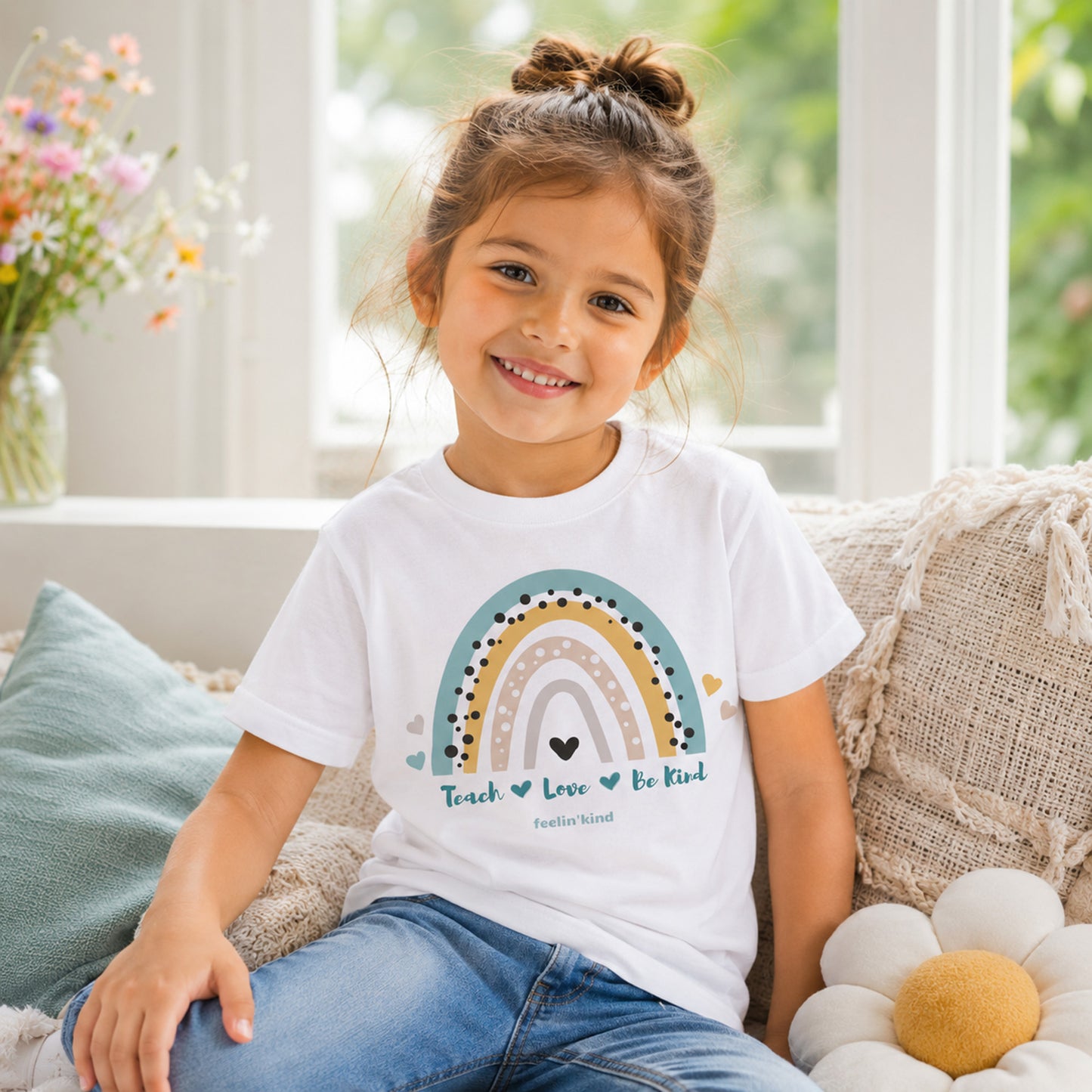 Teach Love Be Kind Rainbow T-Shirt