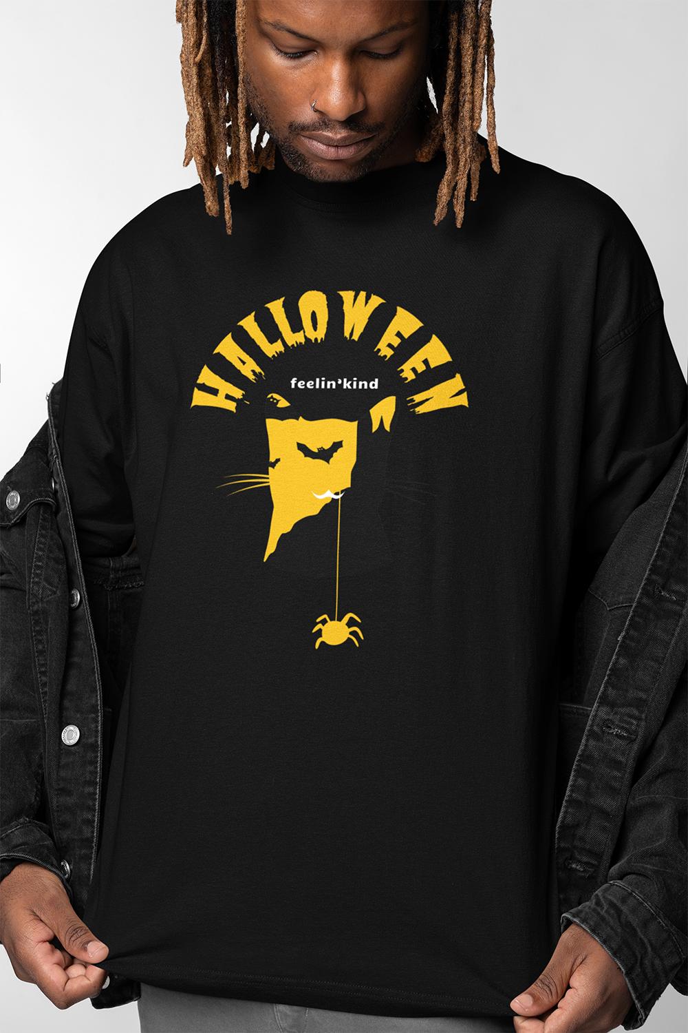 Halloween Cat & Spider Tee