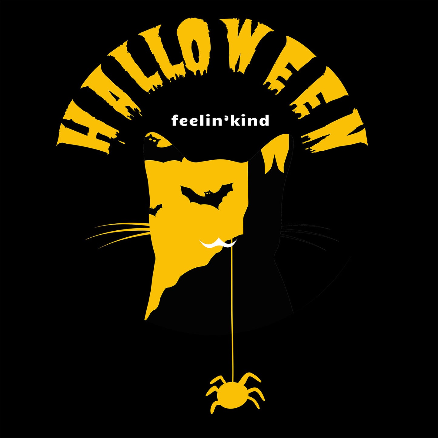 Halloween Cat & Spider Tee